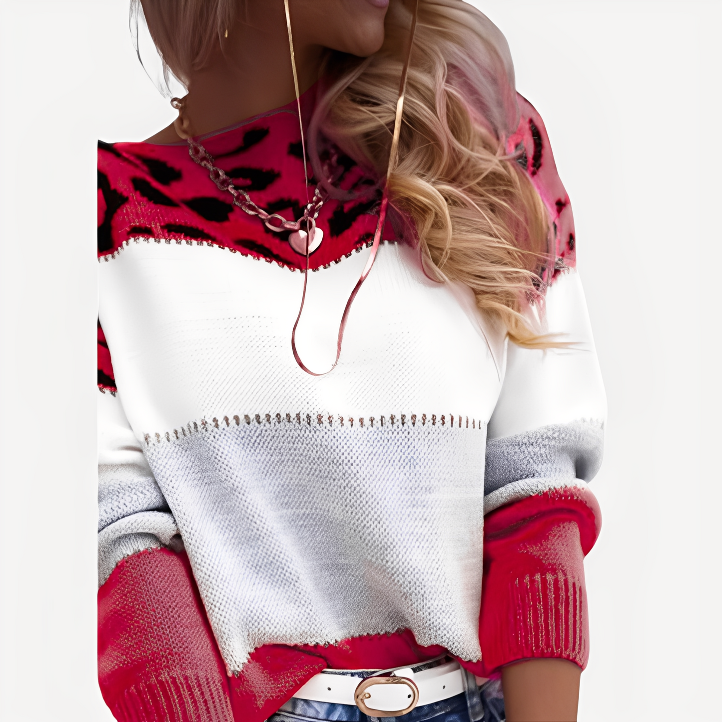 Anne - Pěkný dámský svetr s motivem