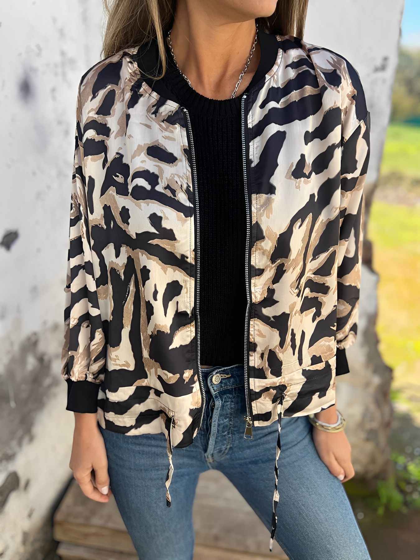 Ryana - Módní dámská bunda se zipem