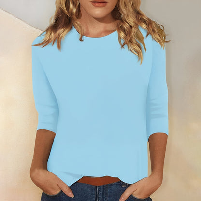 Louisa - Pohodlné, jednoduché dámské tričko s dlouhým rukávem