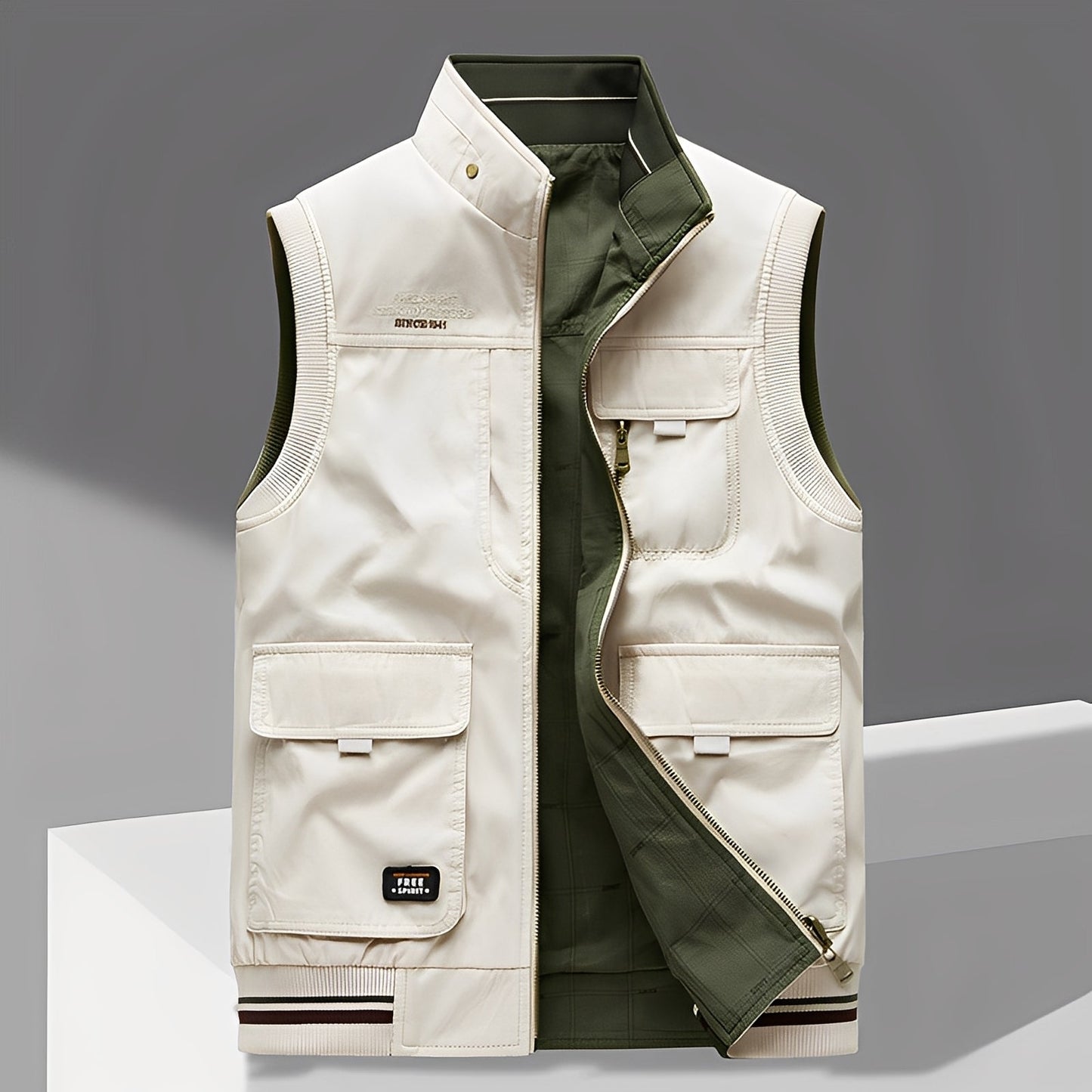 Géraud - Luxusní vesta s více kapsami pro muže