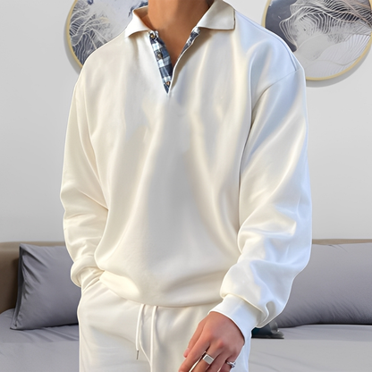 Colsen - Moderní pánský svetr s polovičním zipem