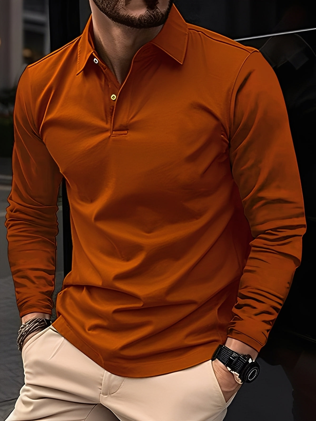 Burton - Klasické pánské polo tričko s dlouhým rukávem