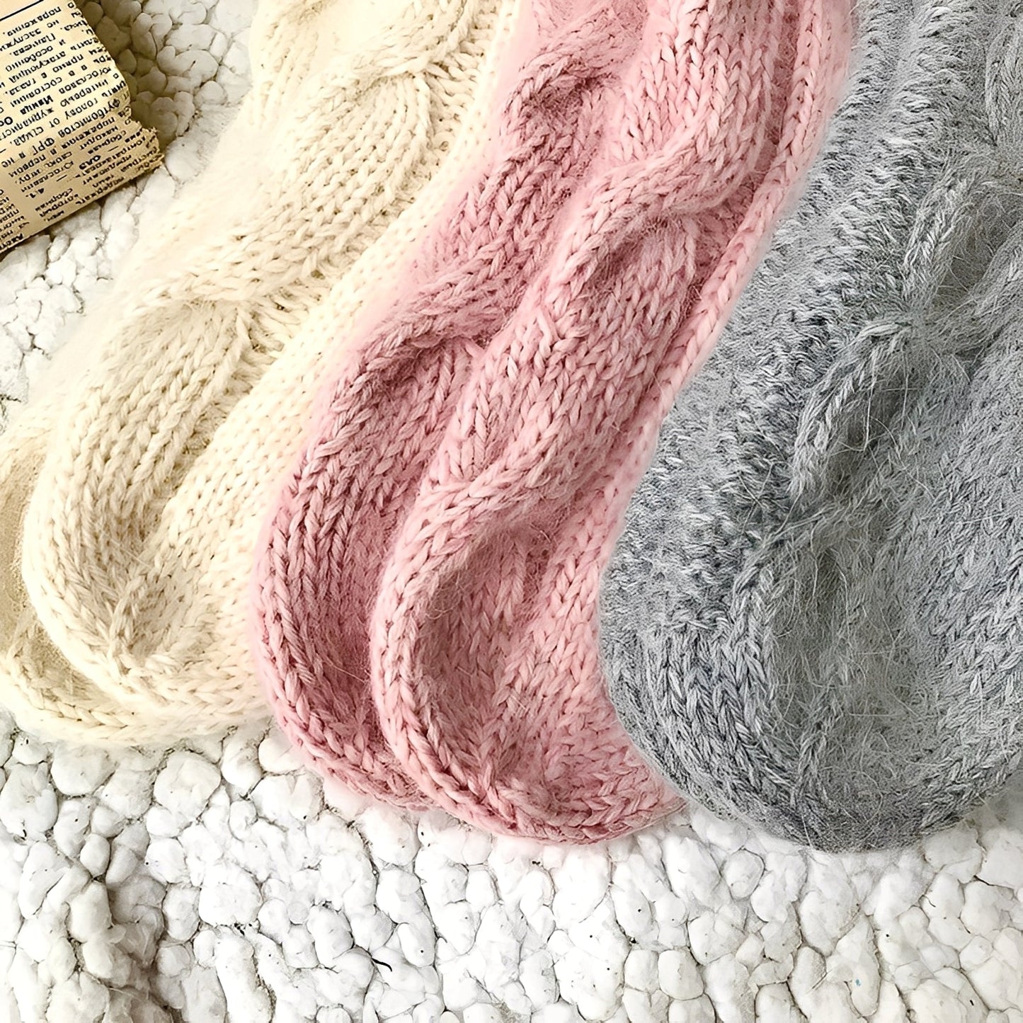 Dorothy - Teplé pletené vlněné ponožky pro ženy