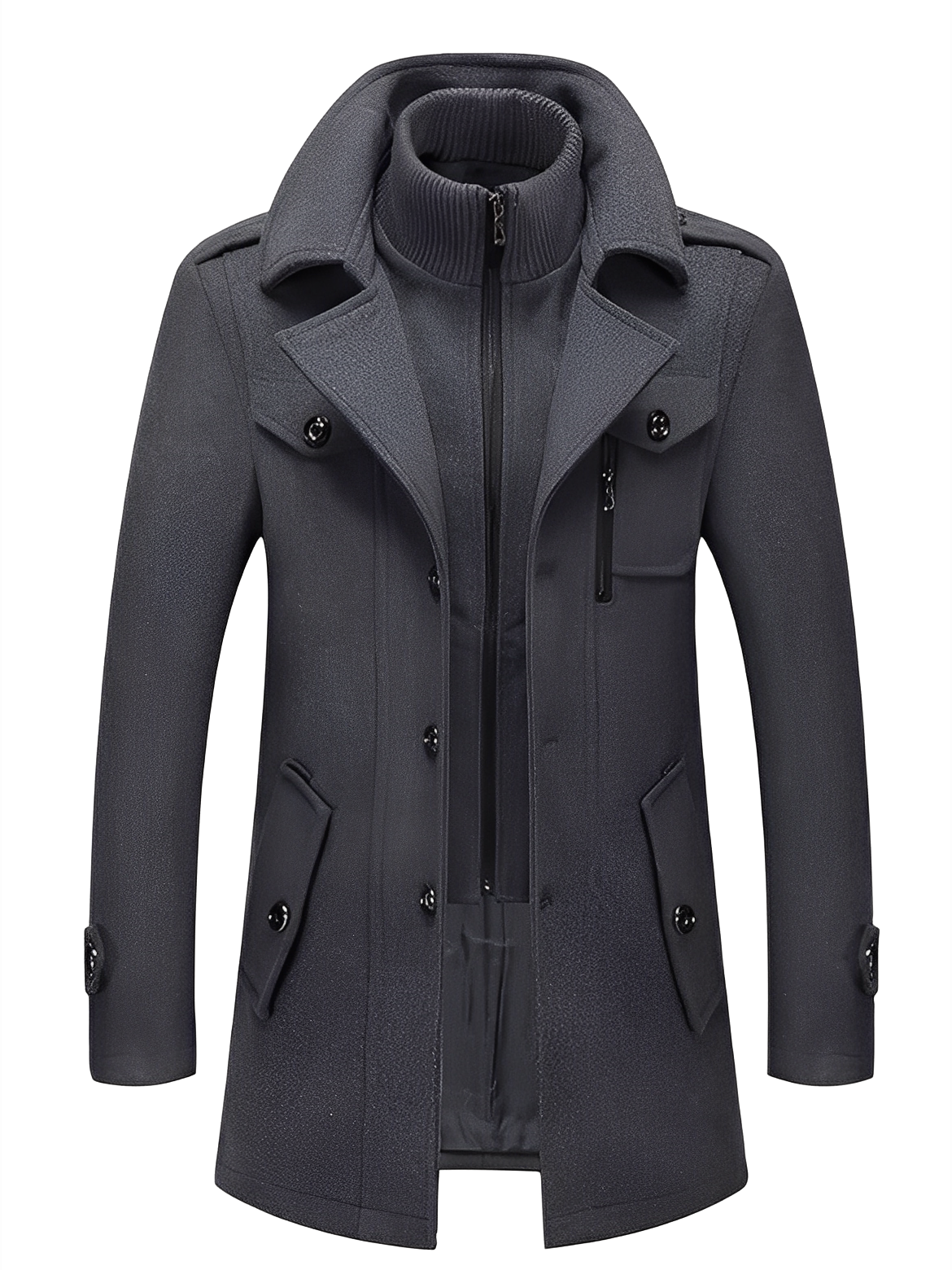 Philip - Stylový pánský kabát s kapsami