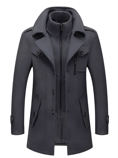 Philip - Stylový pánský kabát s kapsami