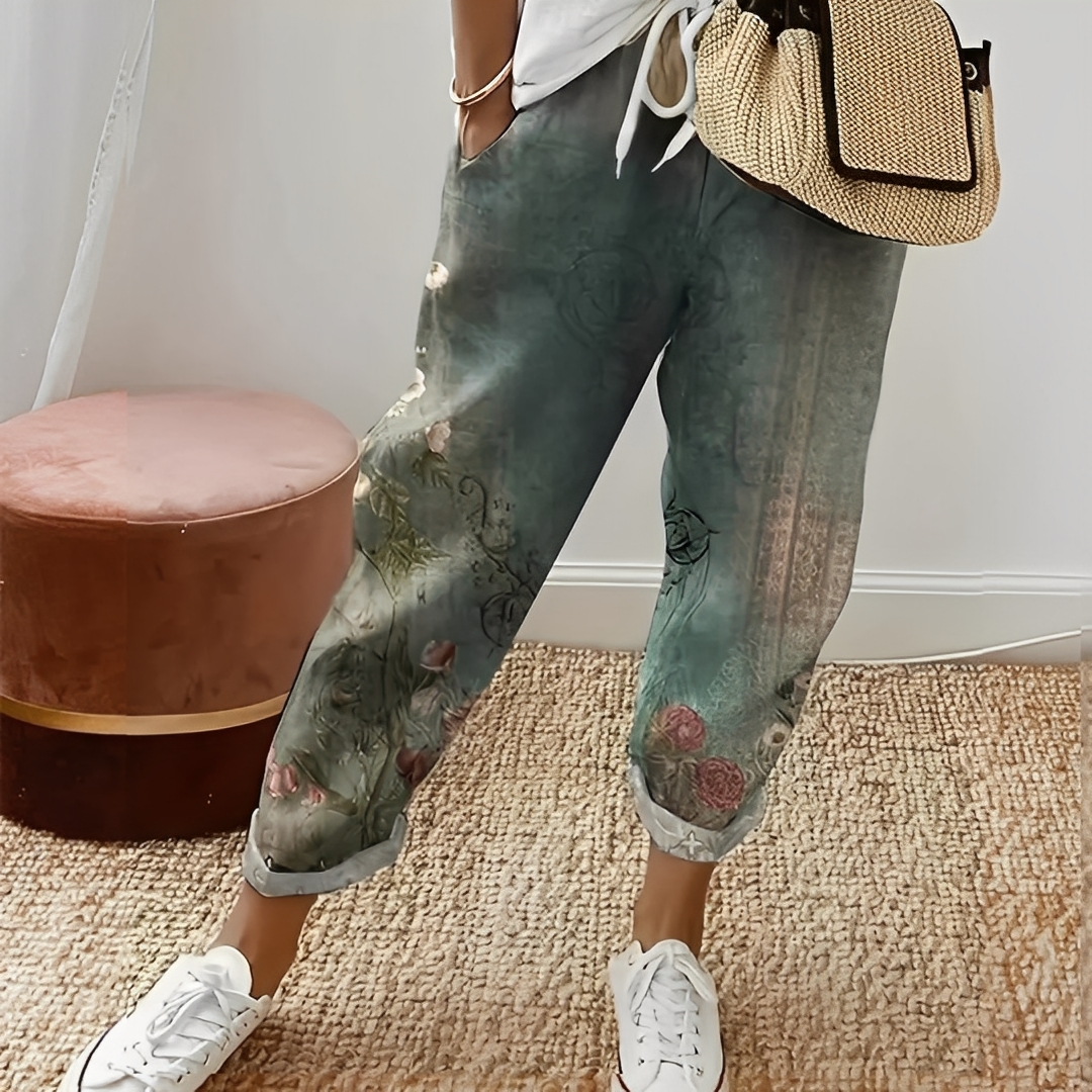 Jacinthe - Pohodlné kalhoty s šňůrkou pro ženy