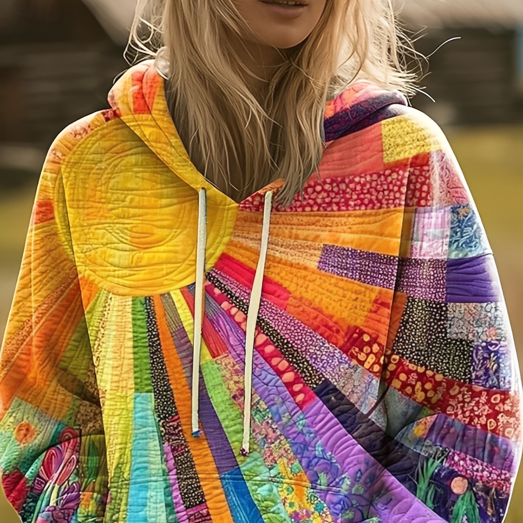 Anjannete - Barevná mikina s kapucí pro ženy