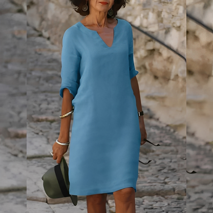 Guilaine - Elegantní šaty s V výstřihem pro ženy