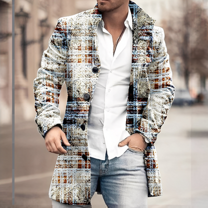 Louison - Dlouhý elegantní knoflíkový kabát pro muže