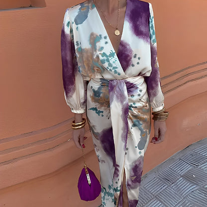 Éva - Elegantní šaty s V výstřihem pro ženy