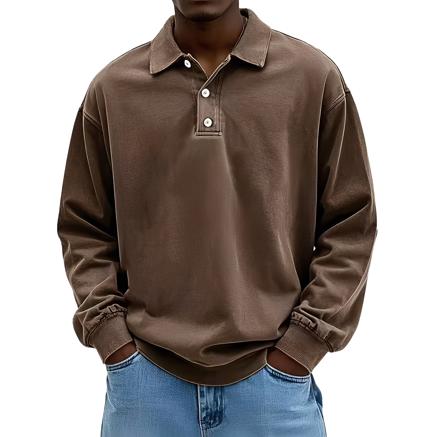 Chris - Tradiční pevné pánské tričko s dlouhým rukávem