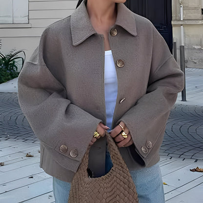 Patricia - Moderní dámská bunda s volným límcem