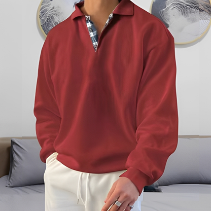 Colsen - Moderní pánský svetr s polovičním zipem