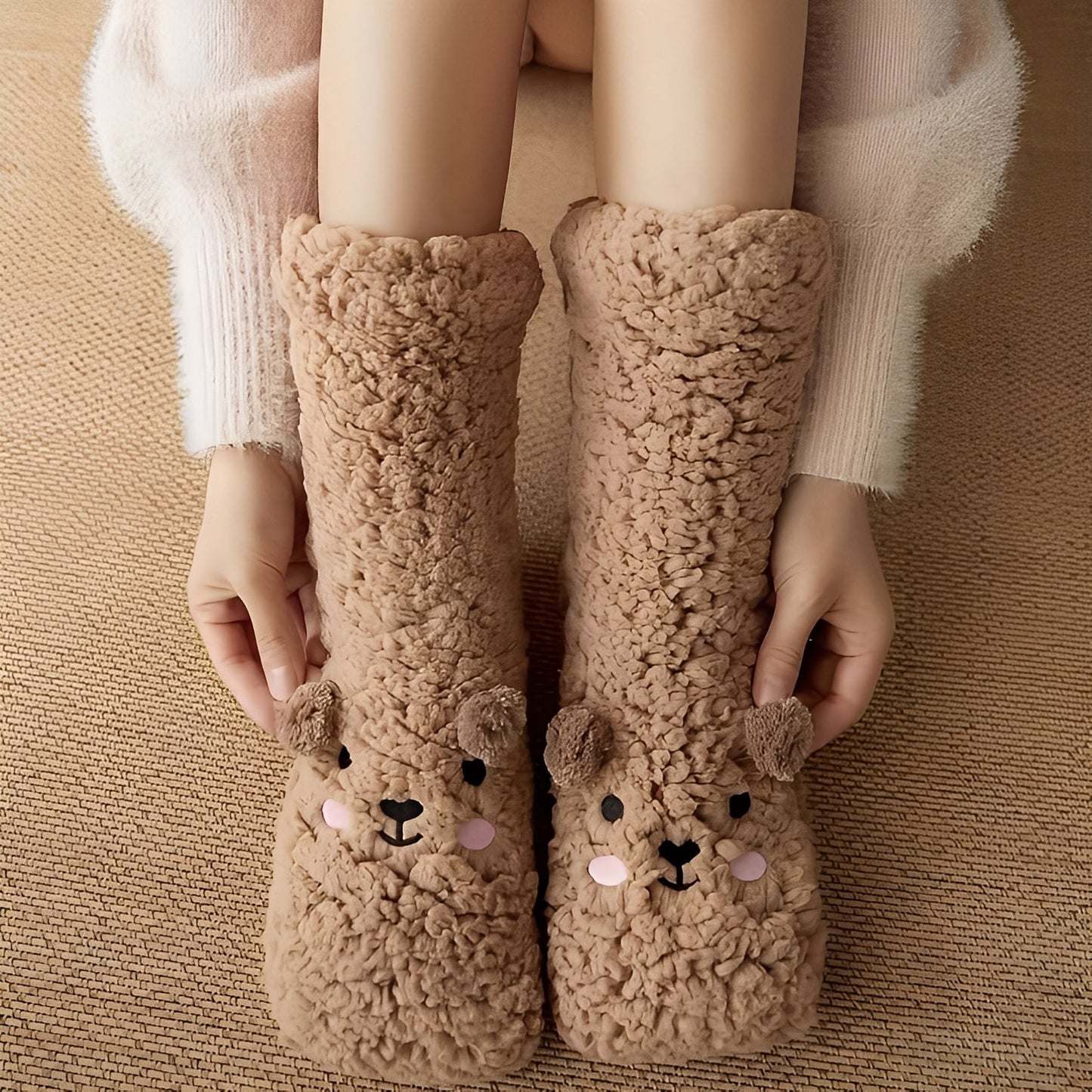 Caelie - Stylové, roztomilé a robustní fleece ponožky pro ženy