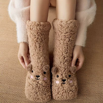 Caelie - Stylové, roztomilé a robustní fleece ponožky pro ženy