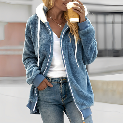 Rheanna - Dámská hřejivá fleecová bunda s kapucí