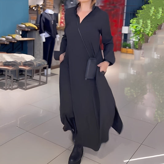 Hélène - Volné šaty s bočním rozparkem pro ženy