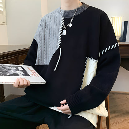 Carter - Stylové a teplé patchworkové svetry pro muže