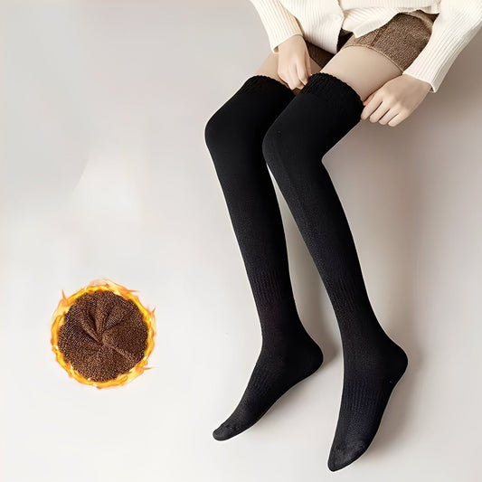 Shirlee - Stylové, hřejivé, silné nadkolenní ponožky