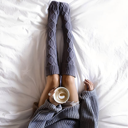 Shannon - Dámské teplé podkolenky s kožešinou