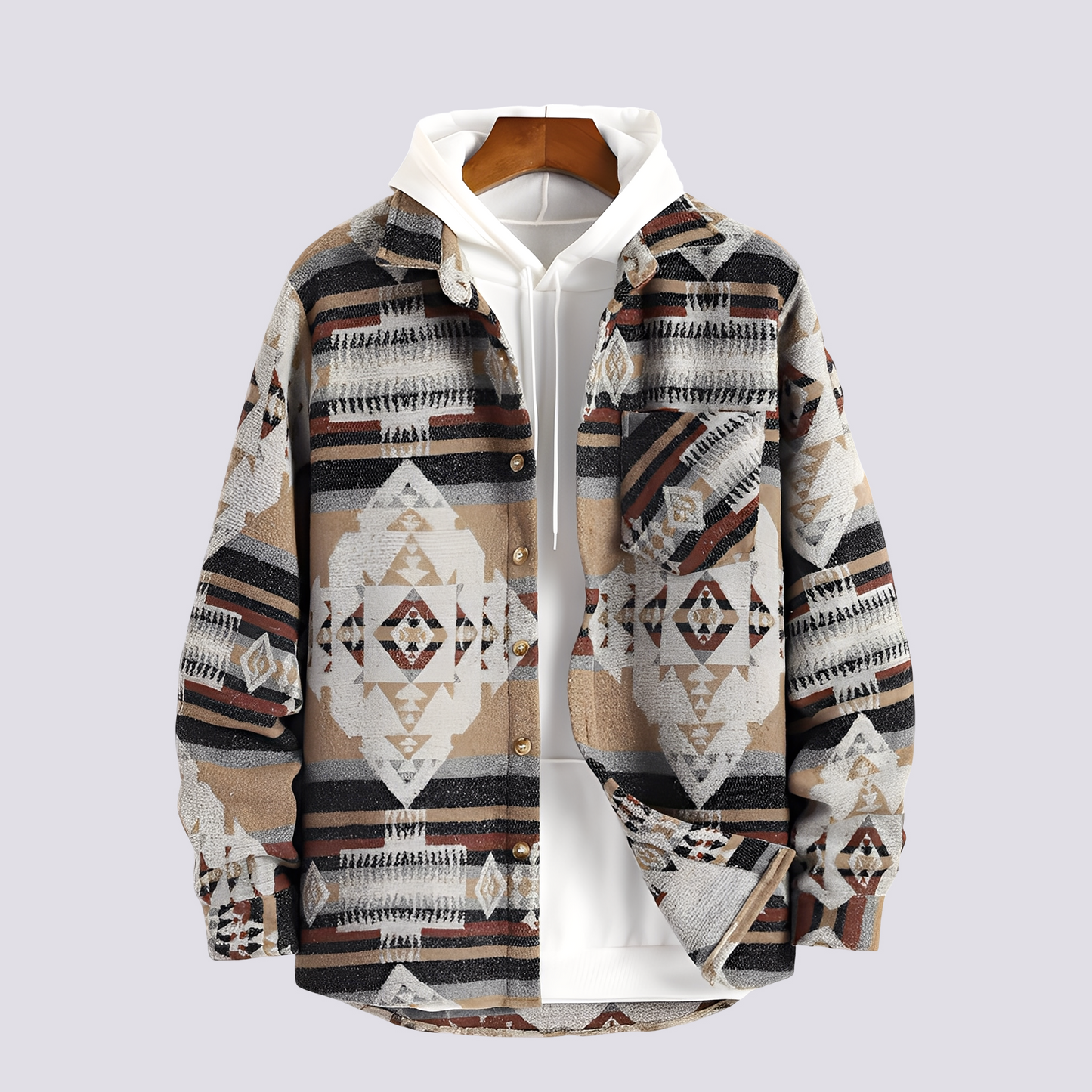 Gerrard - Pánská vintage košilová bunda s potiskem