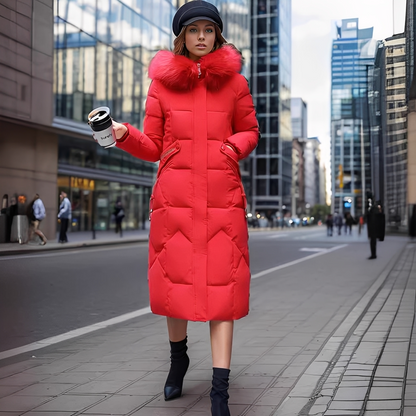 Marcellette - Zimní prošívaný kabát s kapucí pro ženy