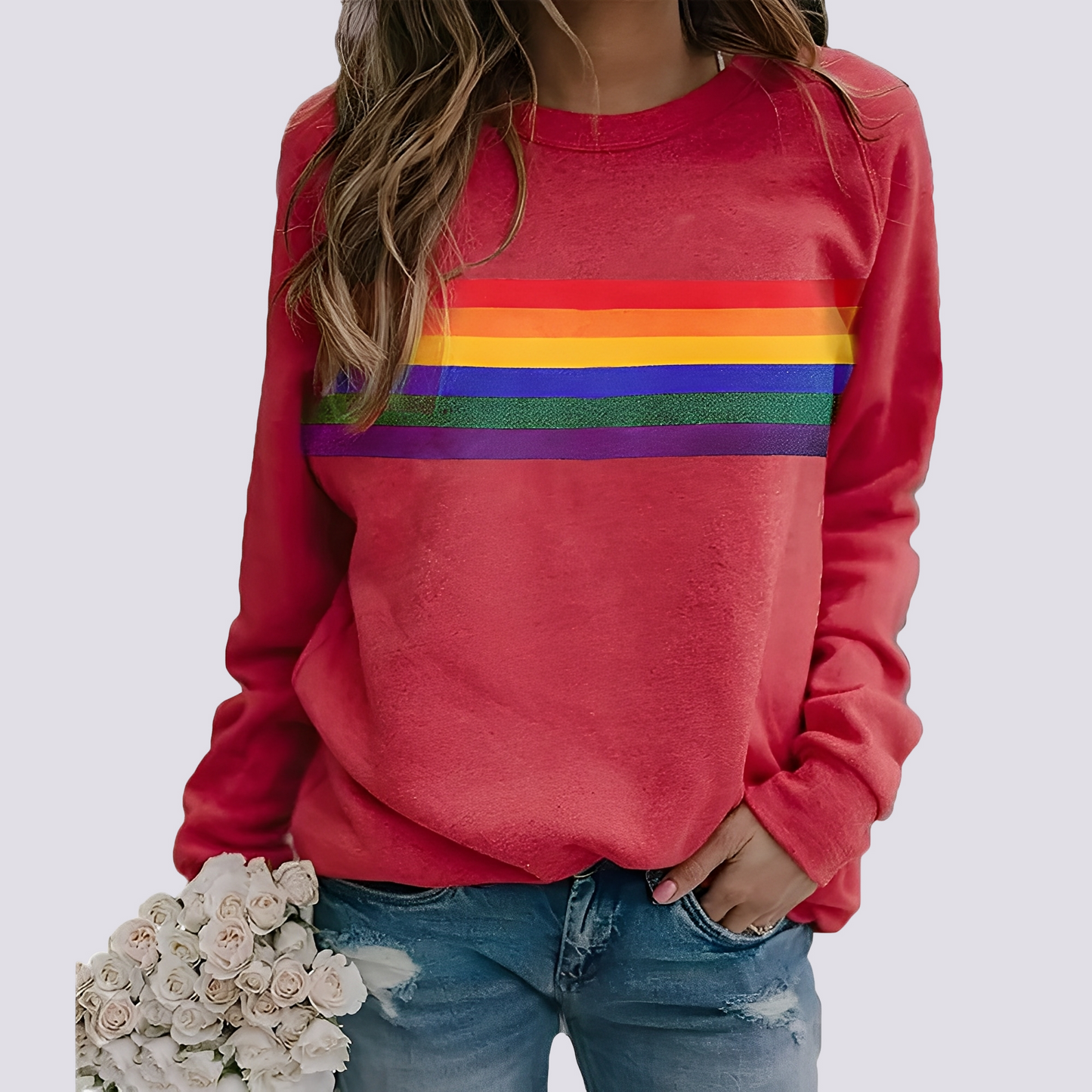 Roseann - Dámský svetr s moderními barevnými vzory