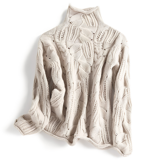 Lillie - Elegantní kašmírový svetr s vysokým límcem pro ženy