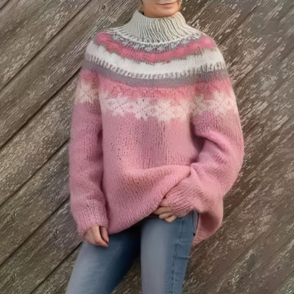 Manuela - Svetr dámský s severským vzorem na zimu