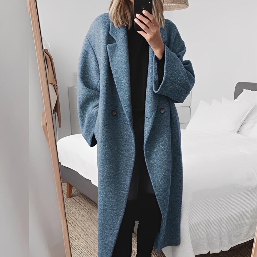 Marjolaine - Elegantní oversize kabát s knoflíky pro ženy