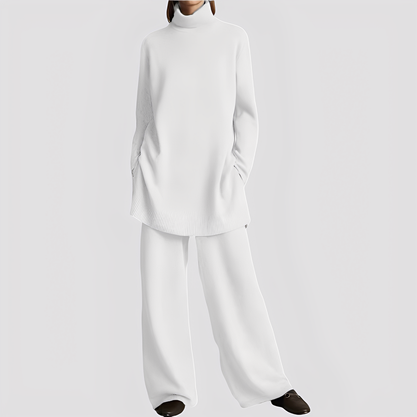 Jessica - Stylová domácí souprava s vysokým límcem pro ženy