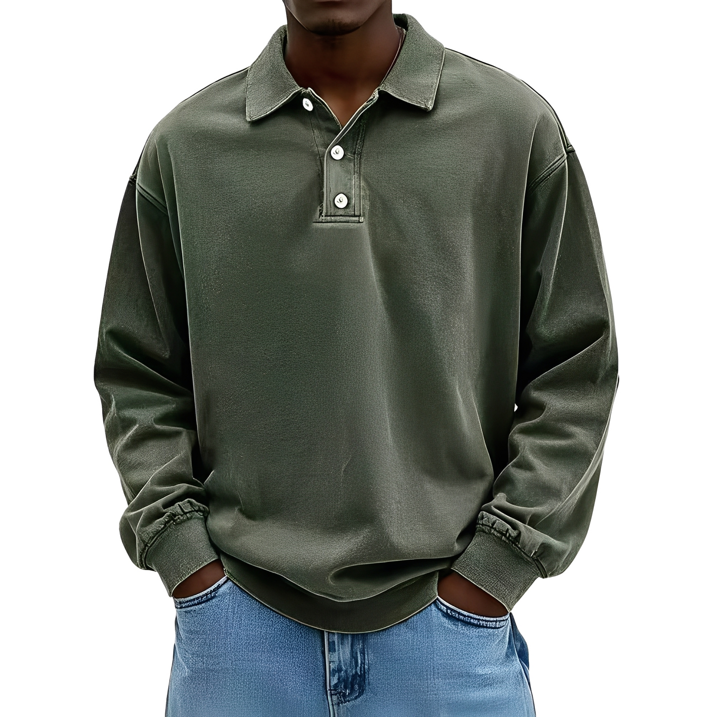 Chris - Tradiční pevné pánské tričko s dlouhým rukávem