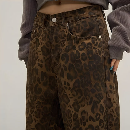 Felecia - Stylové potištěné baggy džíny pro ženy