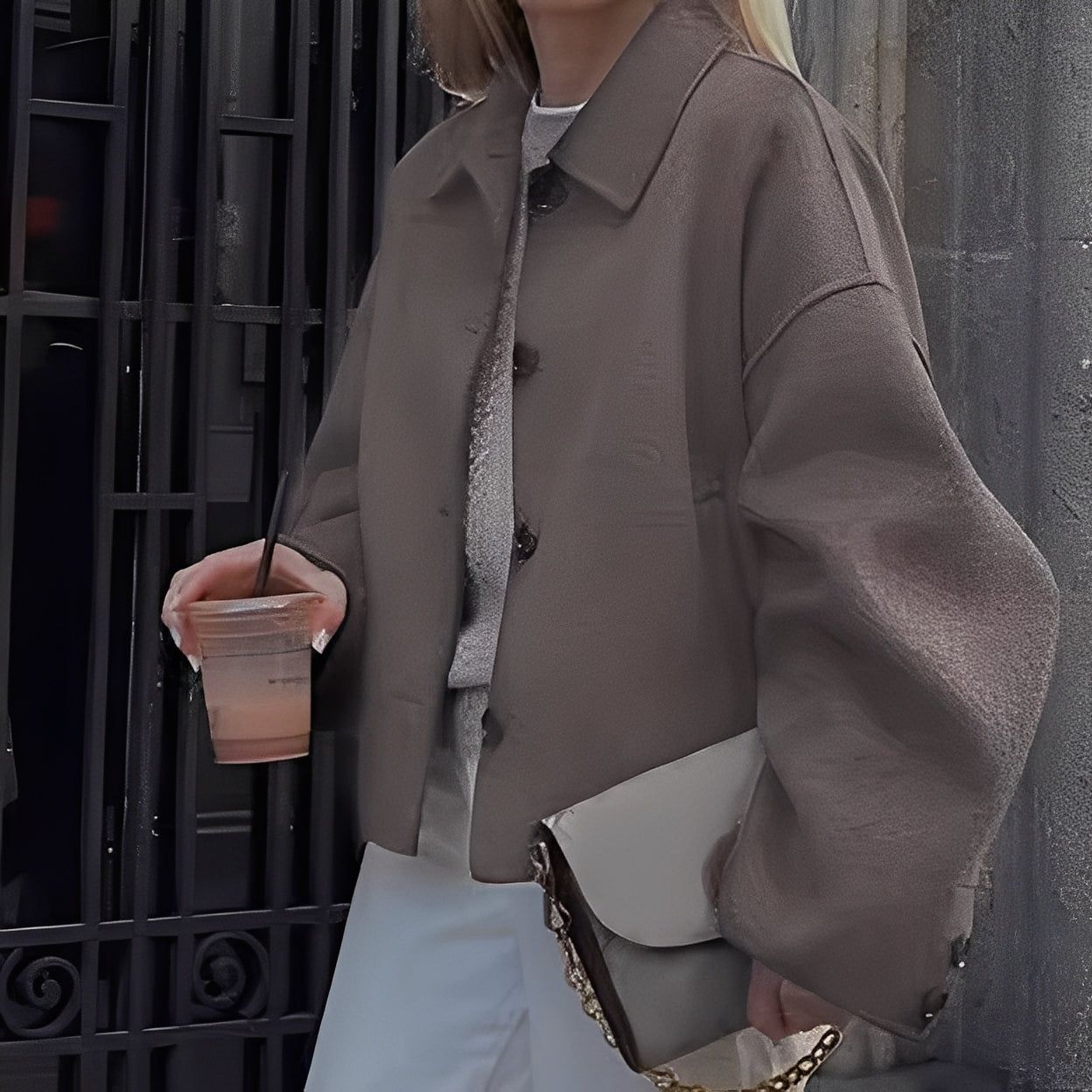 Patricia - Moderní dámská bunda s volným límcem