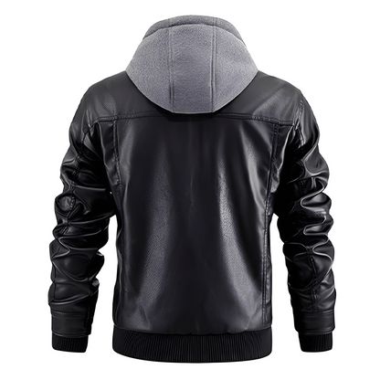 Everard - Klasická pánská motorkářská bunda s kapucí