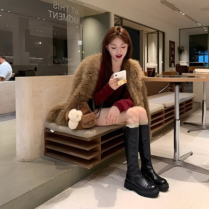 Christine - Elegantní dlouhé kožené boty pro ženy