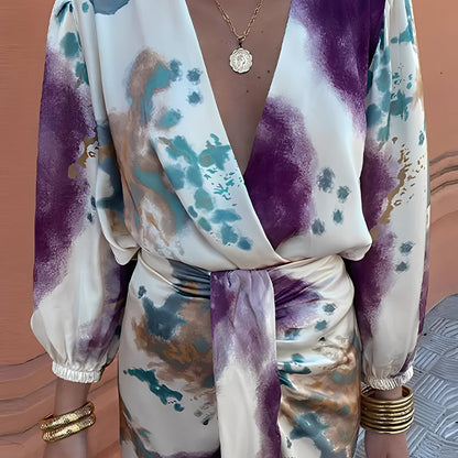 Éva - Elegantní šaty s V výstřihem pro ženy