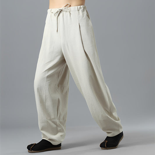 Alfred - Pohodlné lněné kalhoty se širokými nohavicemi pro muže