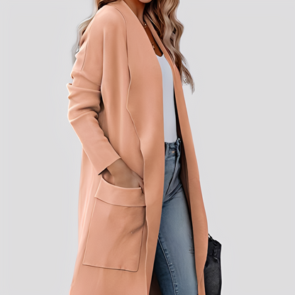 Chantal - Pohodlný dlouhý dámský tweedový svetr