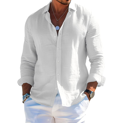 Félicien - Klasická polokošile s dlouhými rukávy pro muže
