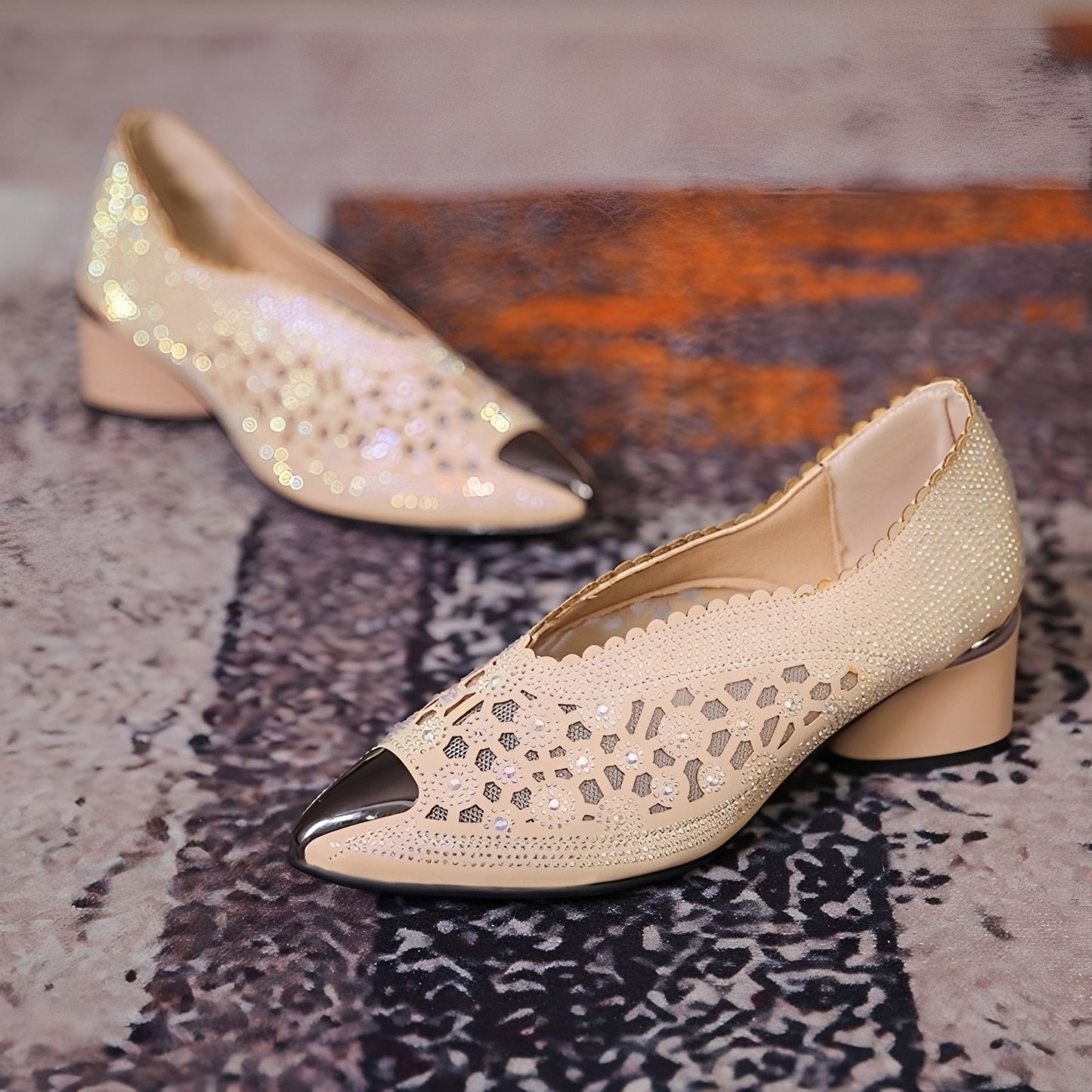 Priscille - Elegantní sandály z síťoviny pro ženy