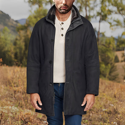 Eddie - Tradiční semišová pánská bunda střední délky