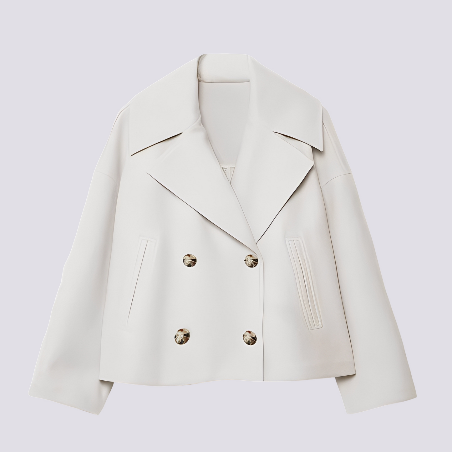 Bethney - Krátký stylový vlněný kabát s reverzním límcem pro ženy