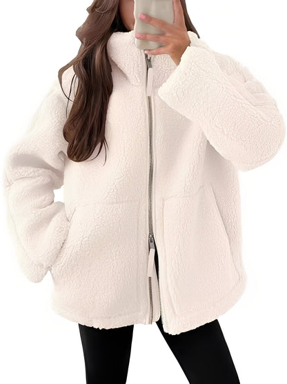 Rowena - Elegantní dámská vlněná bunda se zipem