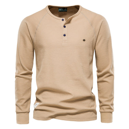 Jacob - Casual men's shirt with long sleeves and waffle pattern