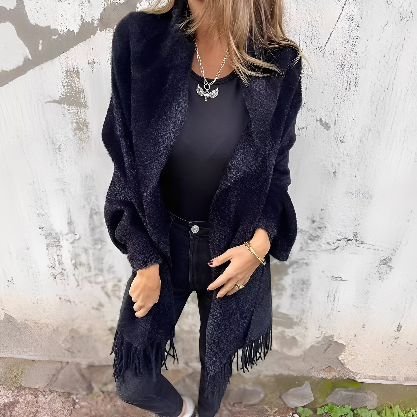 Bethney - Stylová, volně pletená dámská bunda