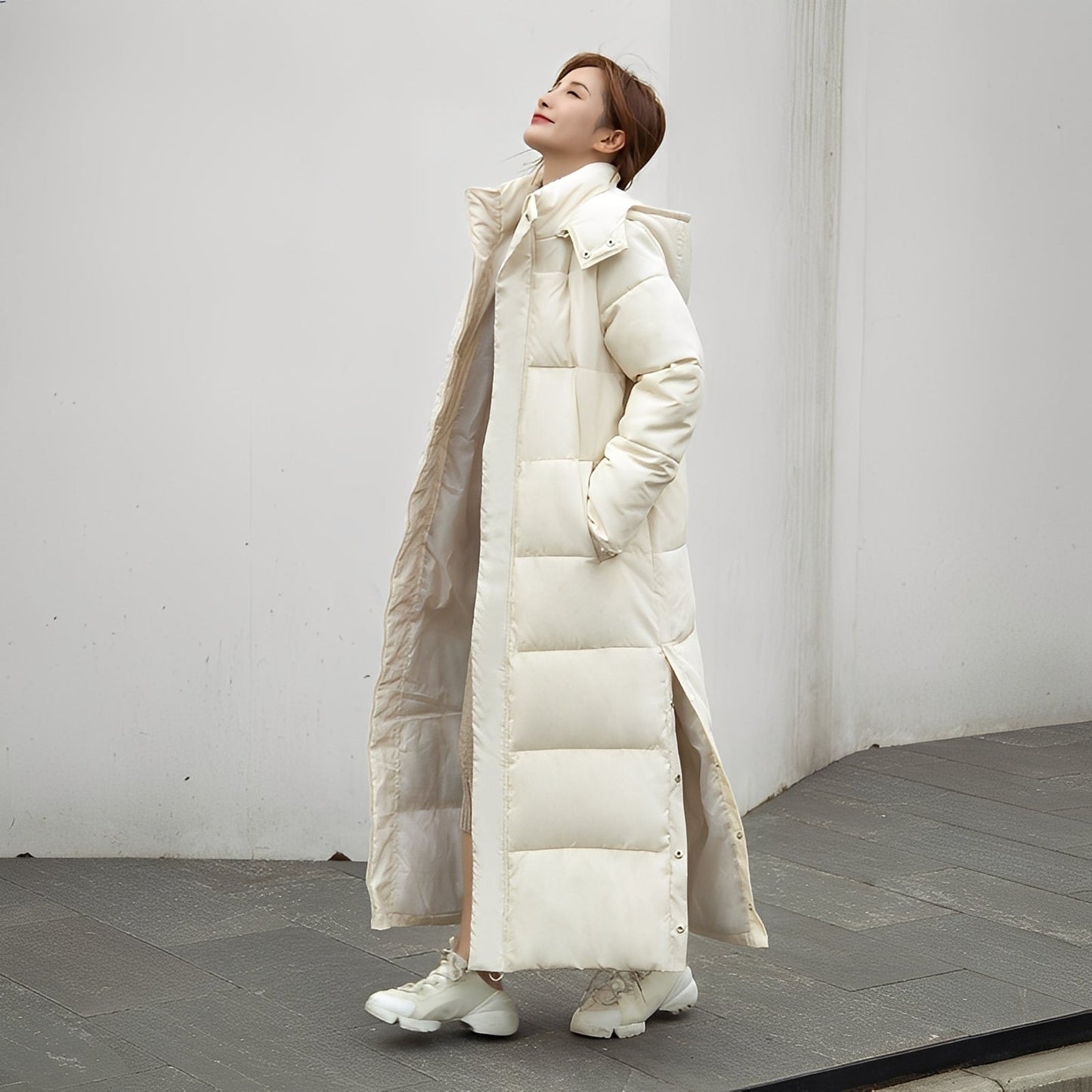 Maylis - Dlouhý zimní prošívaný kabát pro ženy