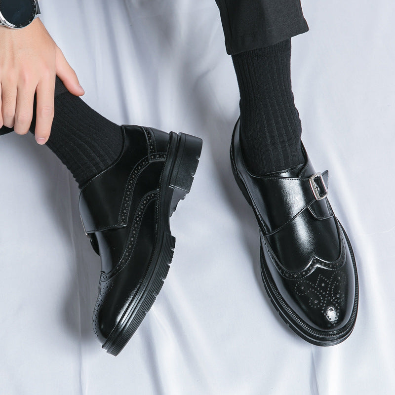 Jasper - Formální pánské kožené mokasíny se sponou