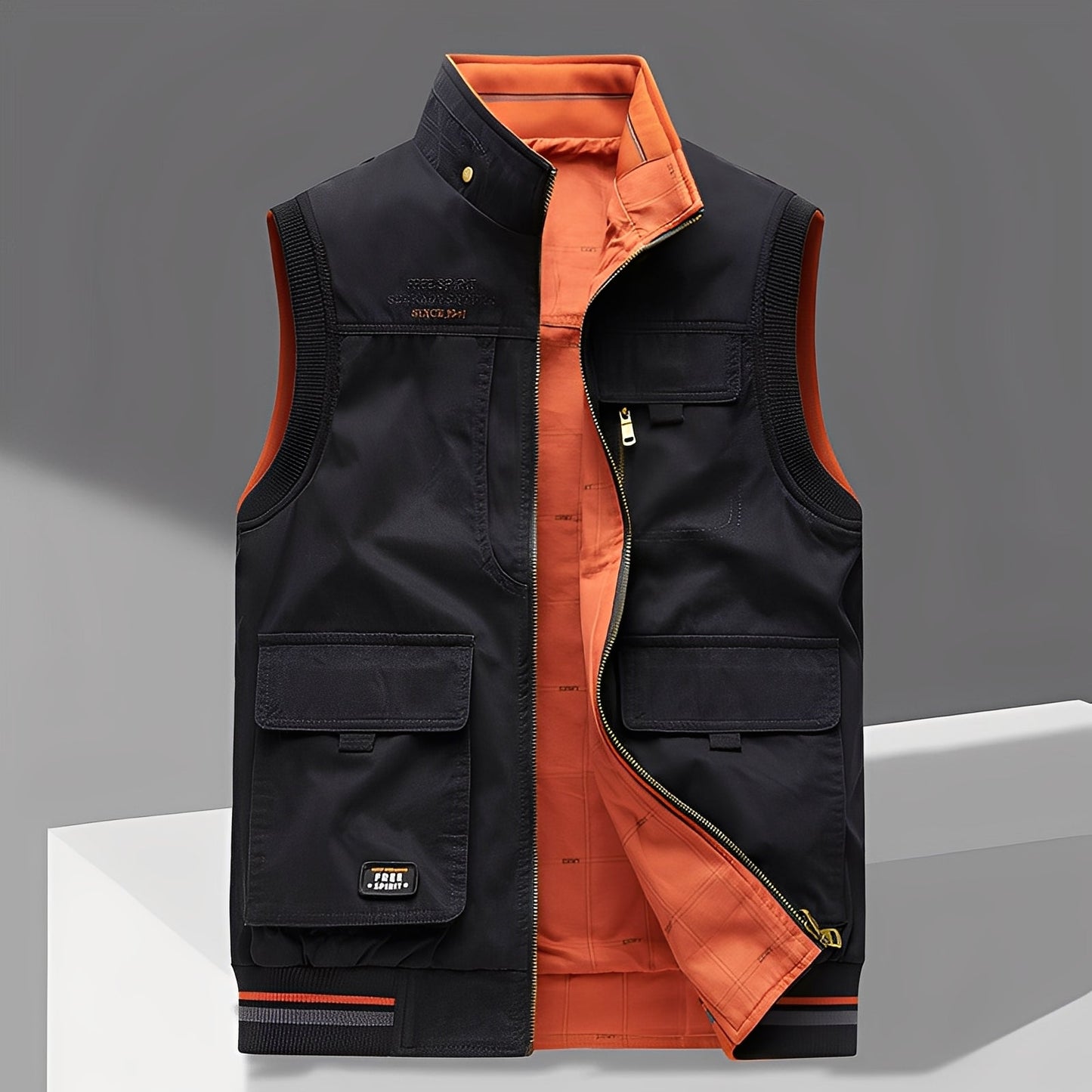 Géraud - Luxusní vesta s více kapsami pro muže