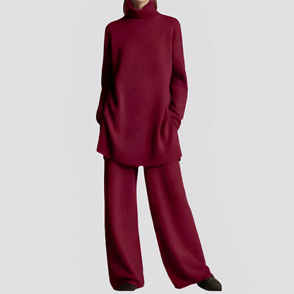 Jessica - Stylová domácí souprava s vysokým límcem pro ženy